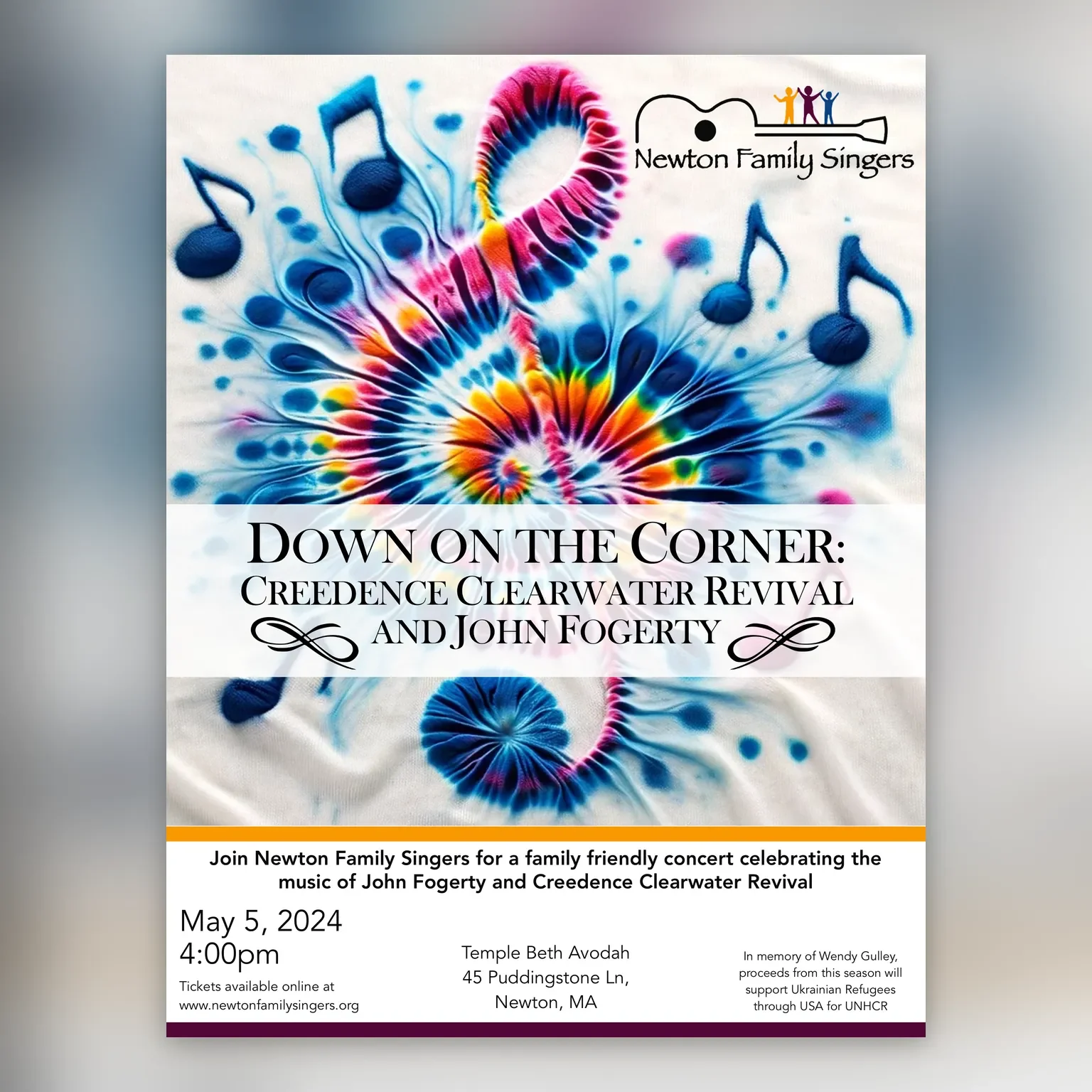 Poster for Down on the Corner: Creedence Clearwater Revival and John Fogerty, May 5, 2024