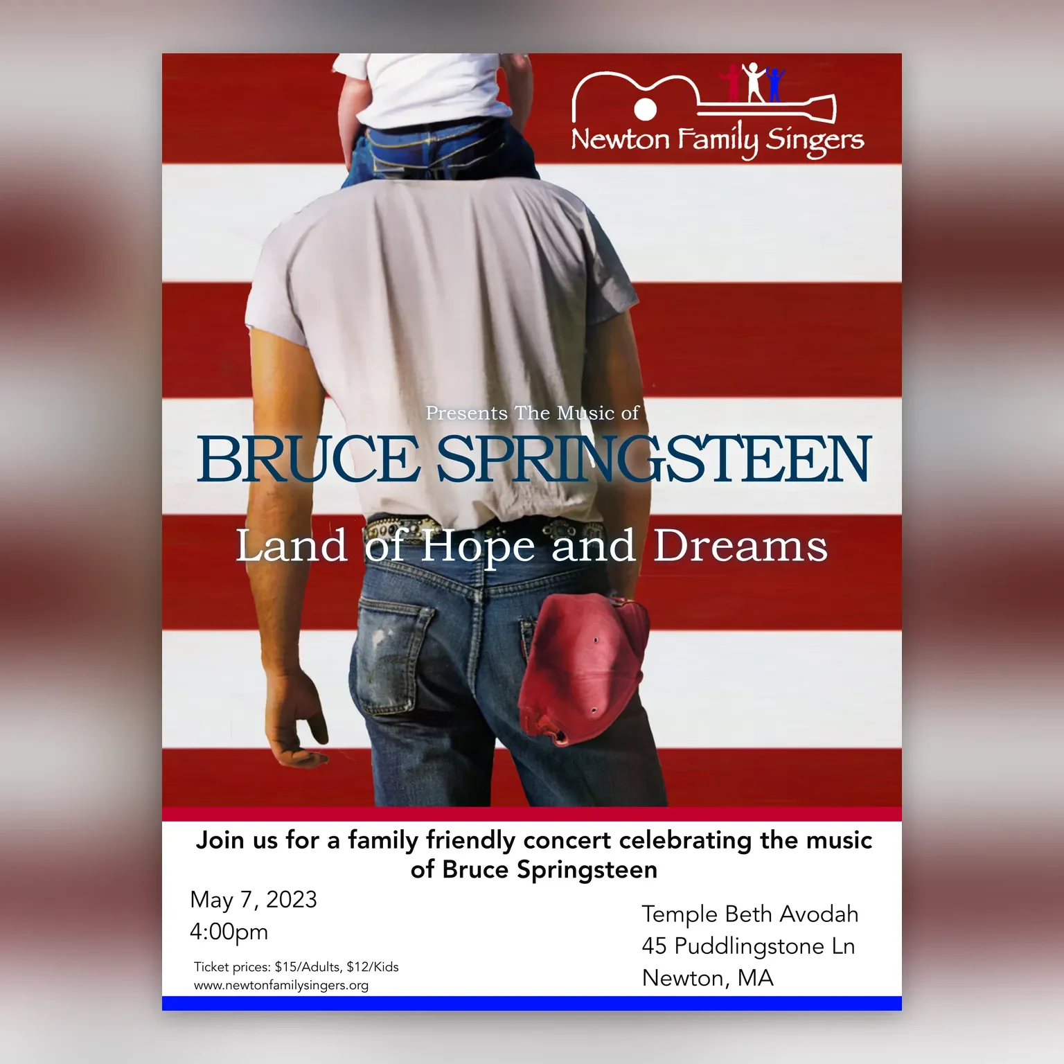 Poster for Land of Hope and Dreams: The Music of Bruce Springsteen, May 7, 2023