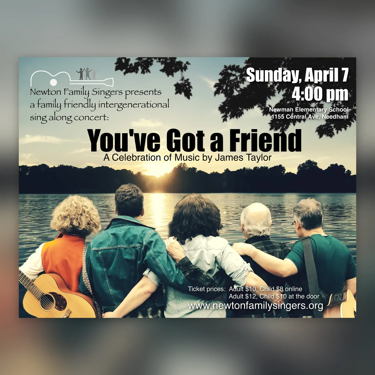 Poster for You've Got a Friend: A Celebration of the Music of James Taylor, April 7, 2019