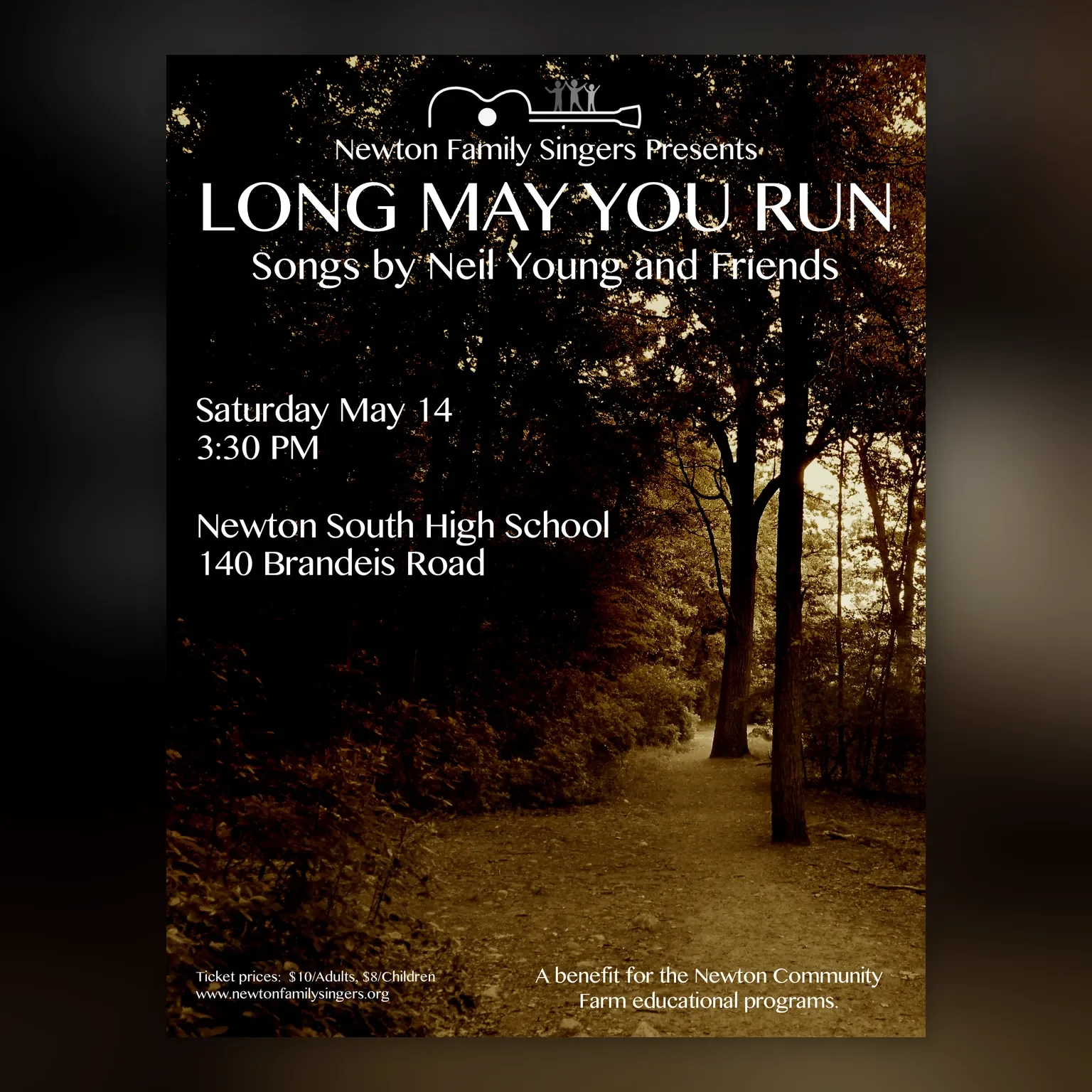 Poster for Long May You Run: Songs by Neil Young and Friends, May 14, 2016