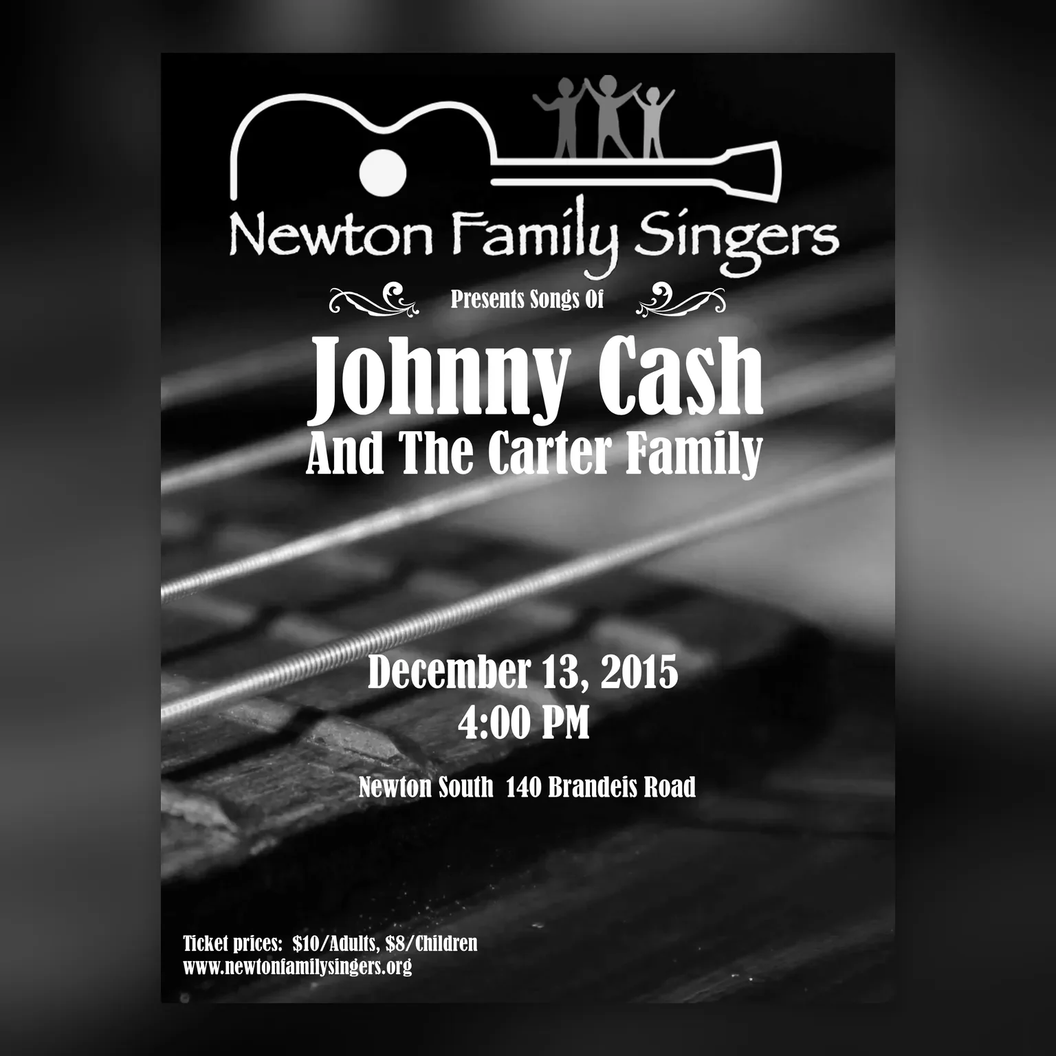 Poster for The Music of Johnny Cash and the Carter Family, December 13, 2015