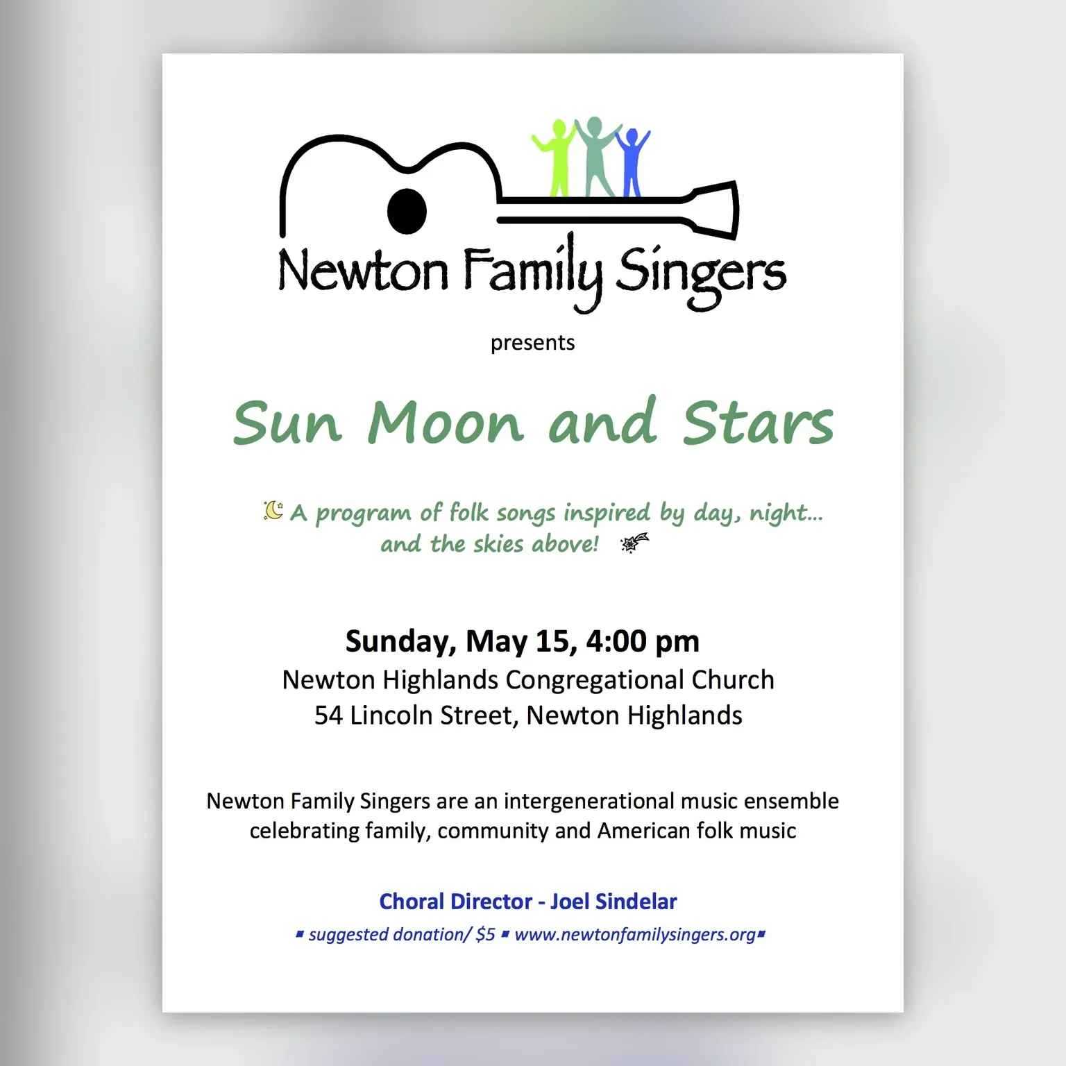 Poster for Sun, Moon and Stars, May 15, 2011
