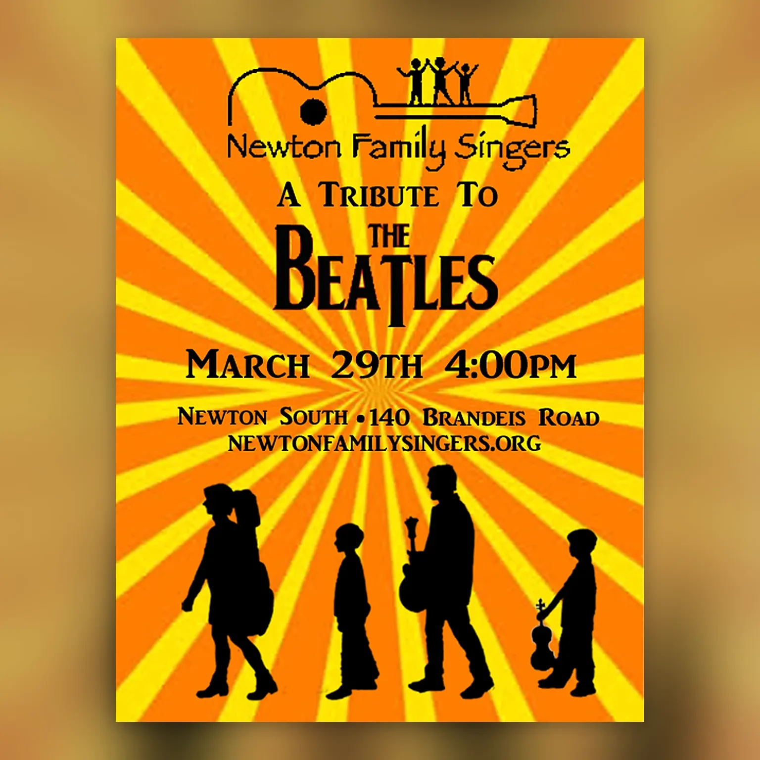 Poster for A Tribute to the Beatles, March 29, 2015